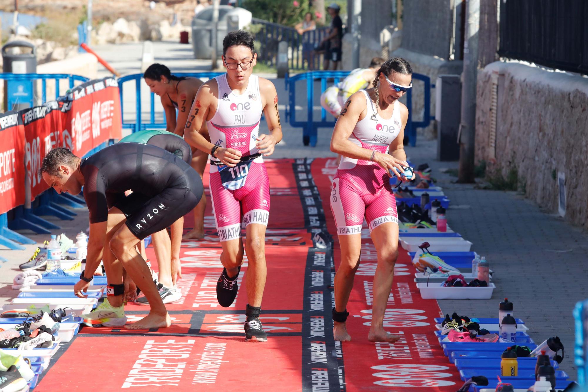 Los ibicencos Aritz Rodríguez e Irati Matas vencen en el Acuatlón Canal de Nado Sant Antoni 2022