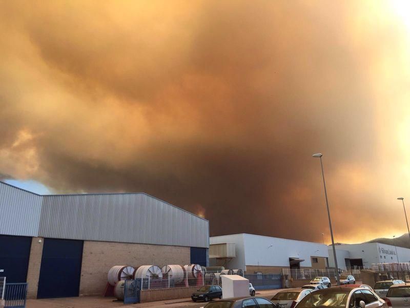 Incendio en Serra d'Espadà