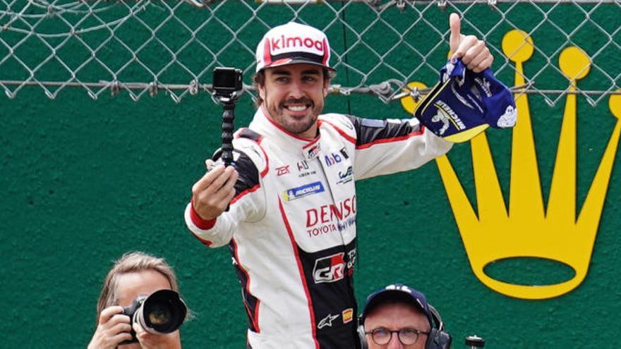 Fernando Alonso, tras ganar las 24 Horas de Le Mans