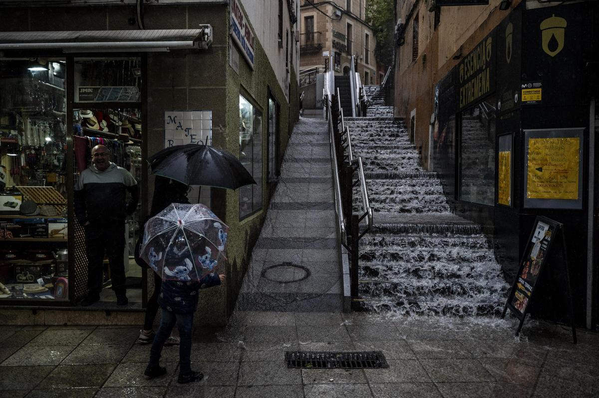 Lluvia en Cáceres