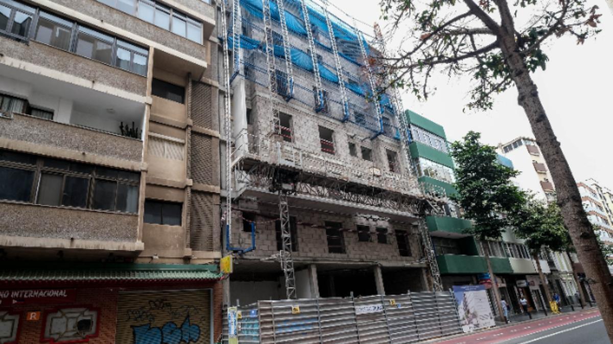 Viviendas públicas en construcción en el centro de Las Palmas de Gran Canaria.