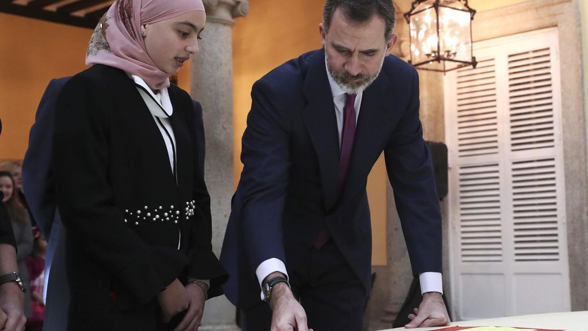 Felipe Vi, en el encuentro con los niños