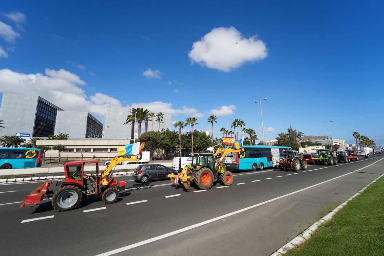 Manifestación de los agricultores en Gran Canaria