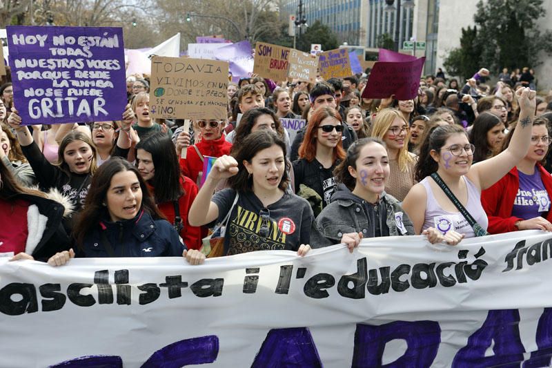 Manifestación de los estudiantes en Valencia contra el pin parental