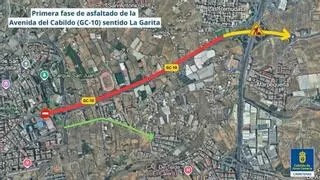 La GC-10 cerrará por las noches en Telde desde este domingo por obras de asfaltado