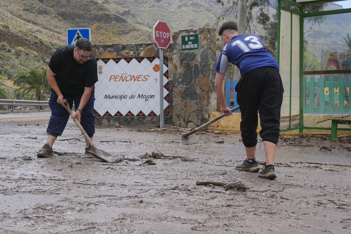 El impacto de la borrasca Therese en Mogán (Gran Canaria, 20/03/2026)