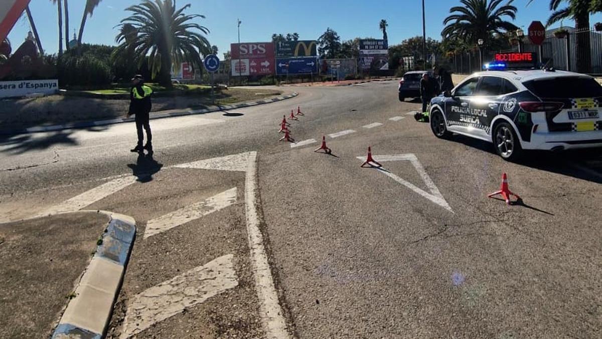 Un control policial en Sueca, en una imagen de archivo.
