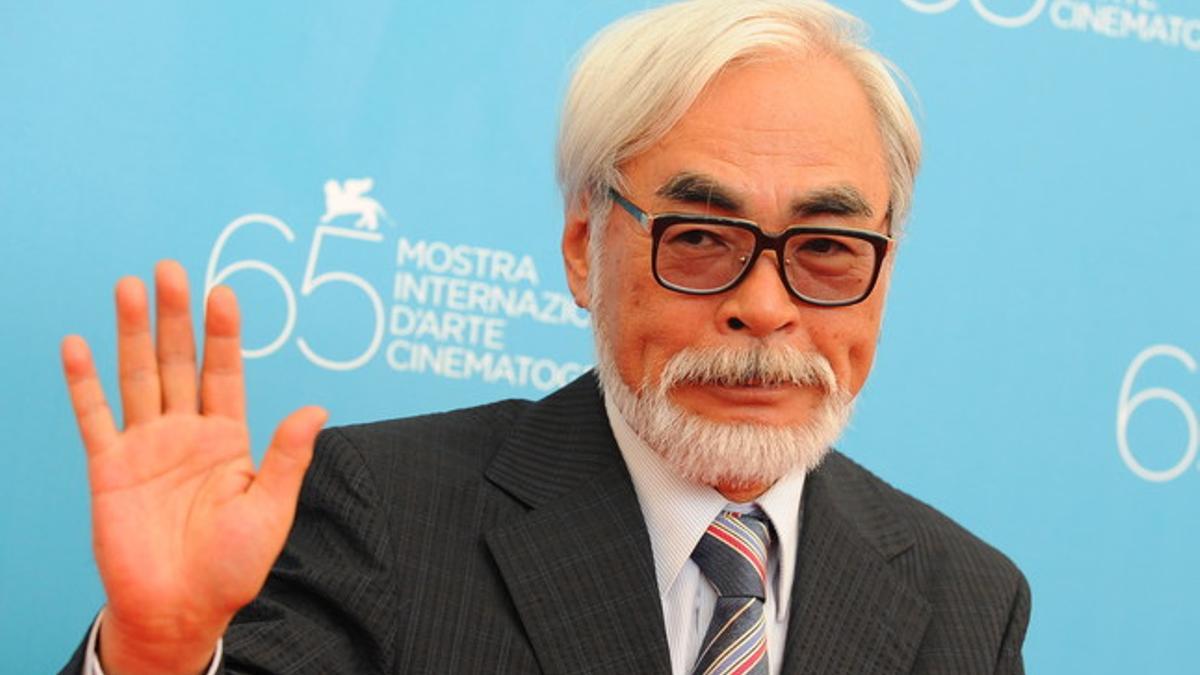 Hayao Miyazaki, en la edición del festival de Venecia del 2008.