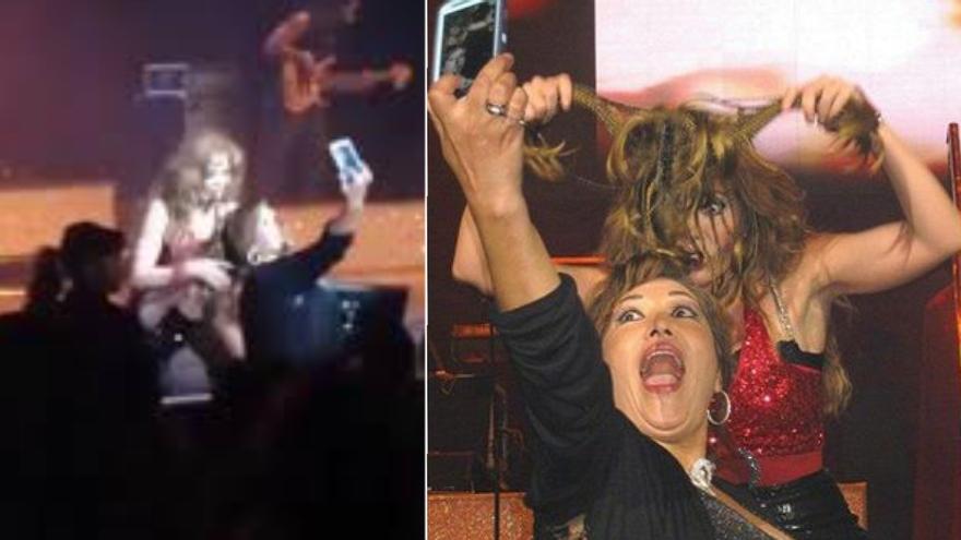 Gloria Trevi se vuelve viral al arrancar el postizo a una fan en un concierto