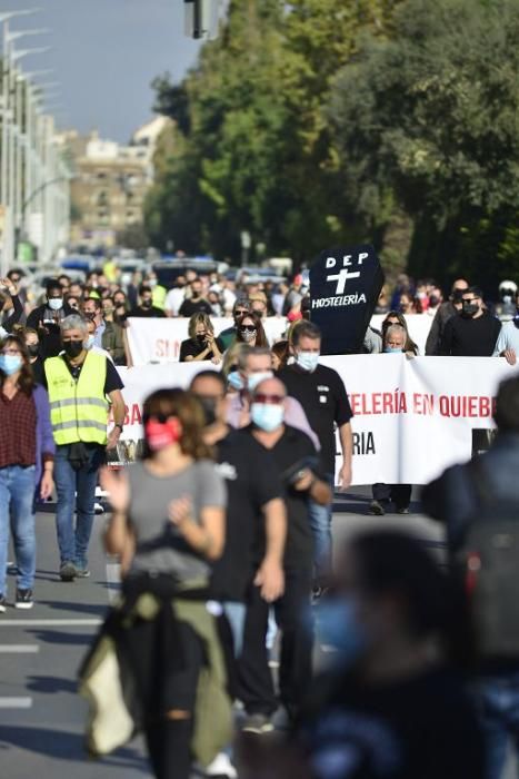 Protesta por el cierre de bares y restaurantes en Cartagena