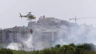 El operativo de emergencias localiza el origen del incendio de ses Feixes des Prat de ses Monges de Ibiza