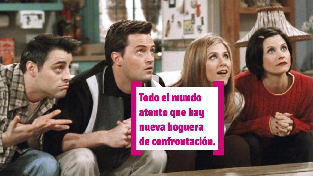 El reparto de 'Friends' viendo 'La isla de las tentaciones'