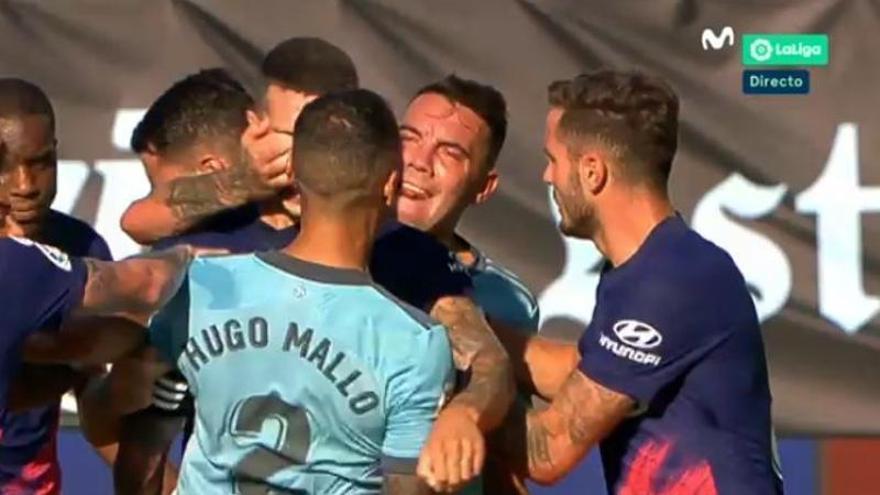 La cobarde agresión de Iago Aspas &#039;a lo Mourinho&#039;