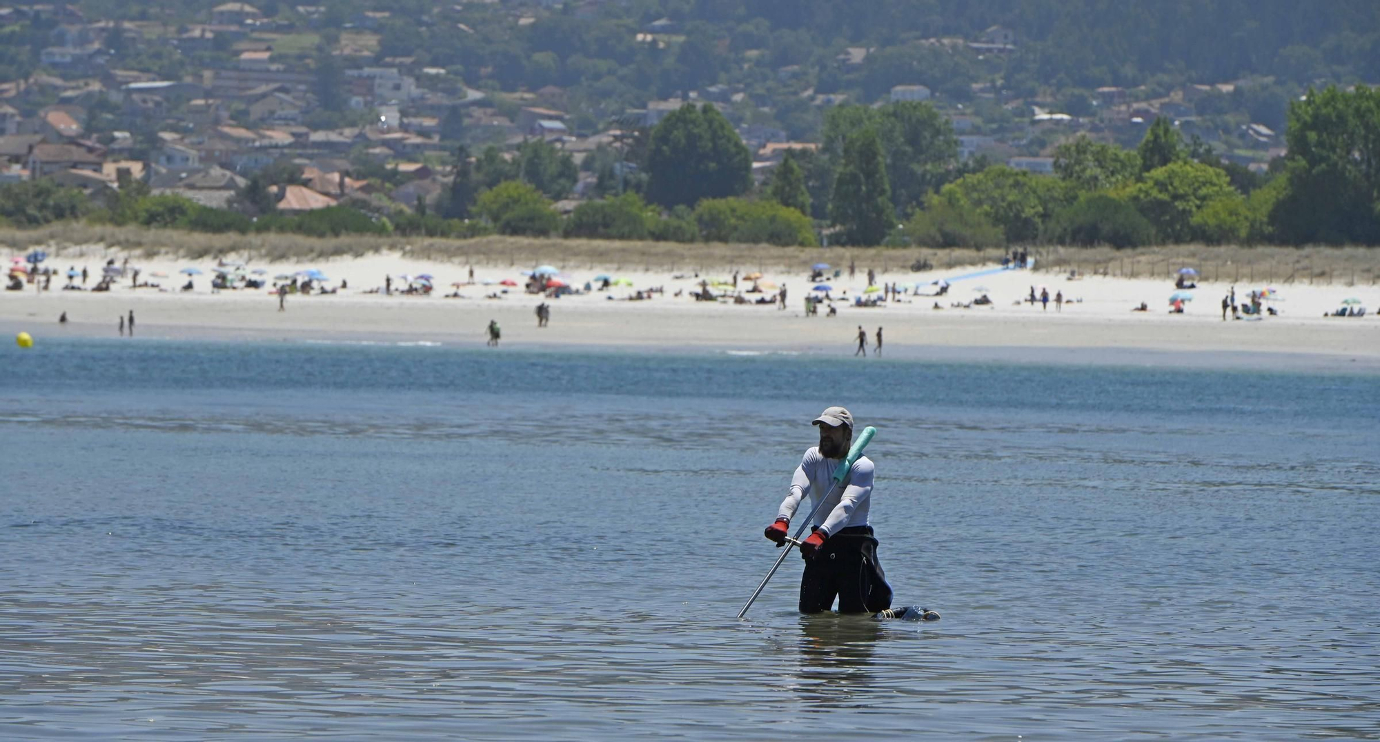 Mariscadores en Toralla