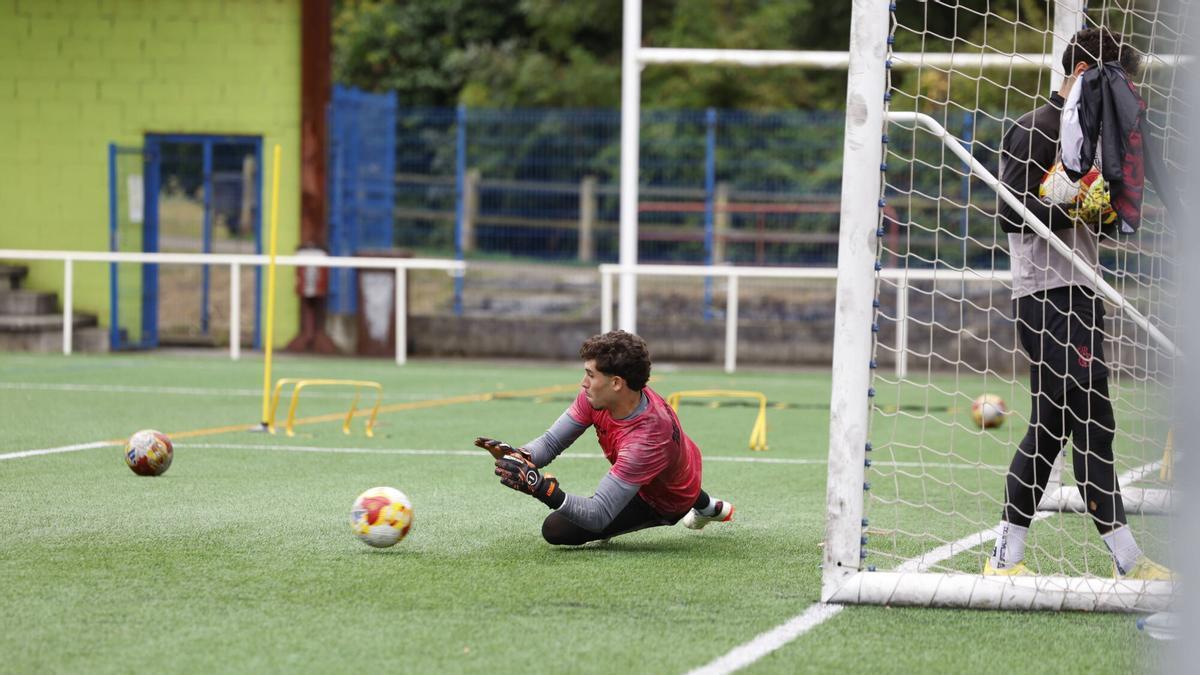 Álvaro Fernández, durante un entrenamiento