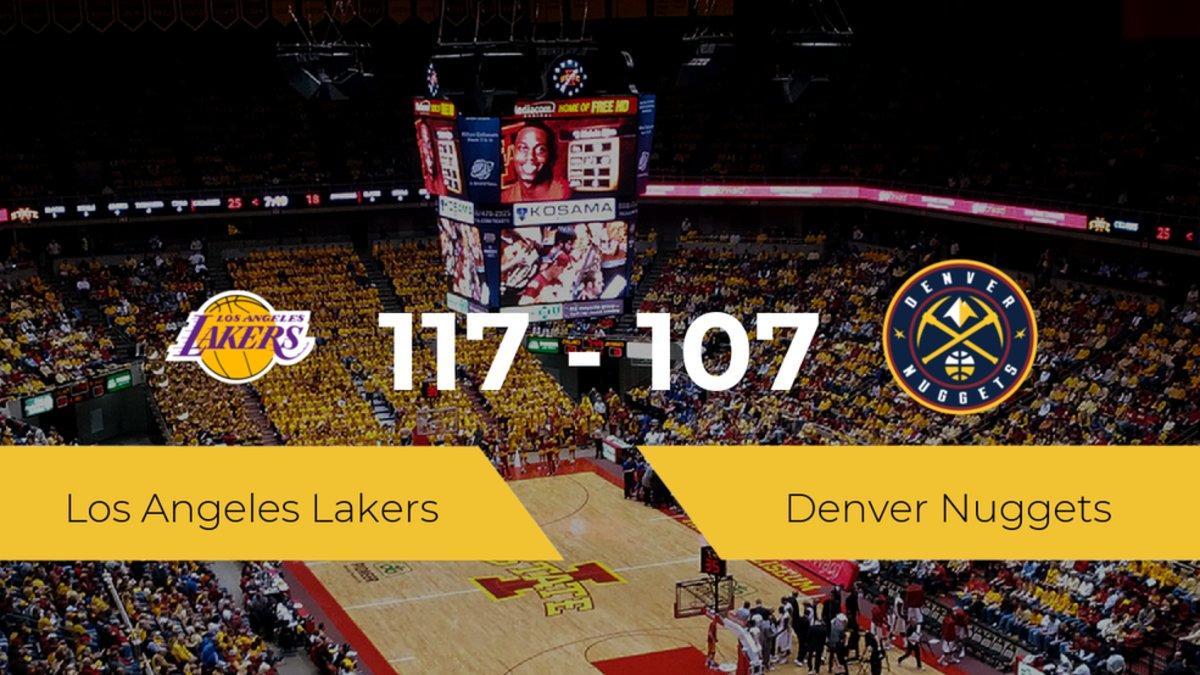 Los Angeles Lakers gana a Denver Nuggets (117-107)