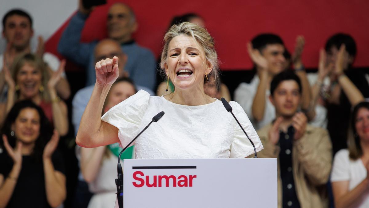 Yolanda Díaz lanza su candidatura con la plataforma Sumar