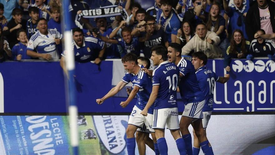 El Oviedo vuelve a reinar en el derbi: victoria merecida (2-0) ante un Sporting con dudas
