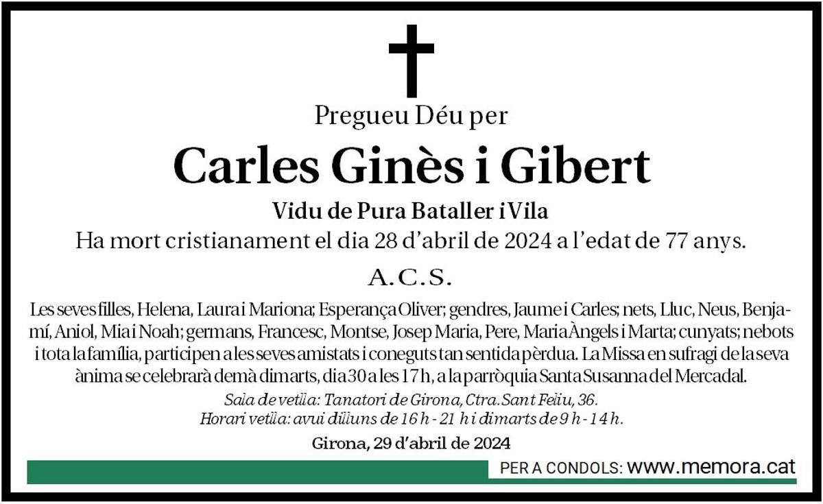 Carles Ginès i Gibert.