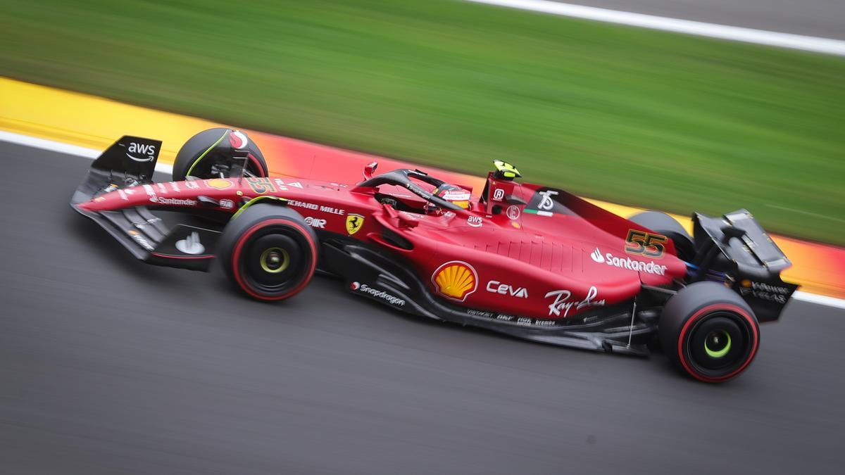 El piloto de Ferrari Carlos Sainz en Spa 2022.