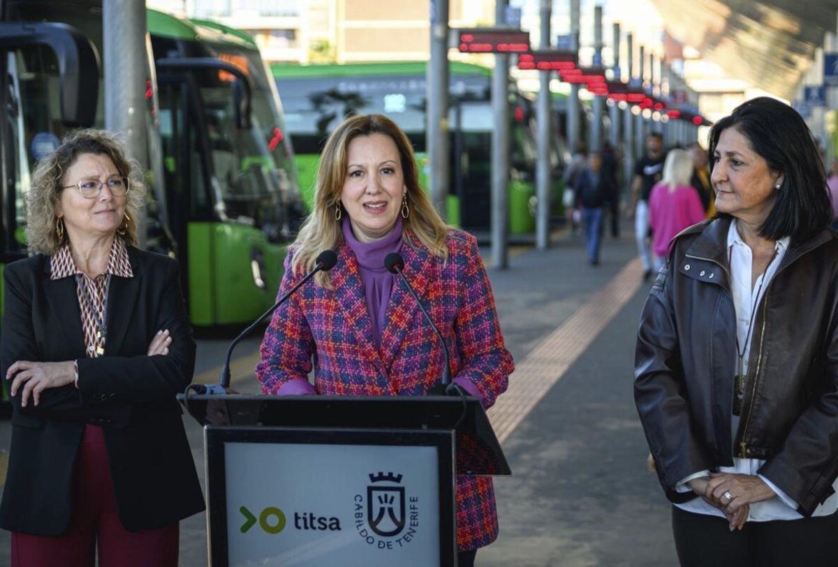 Rosa Dávila, Presidenta y Eulalia Garcia, Consejera de Movilidad del Cabildo de Tenerife. |  | ED/LOT