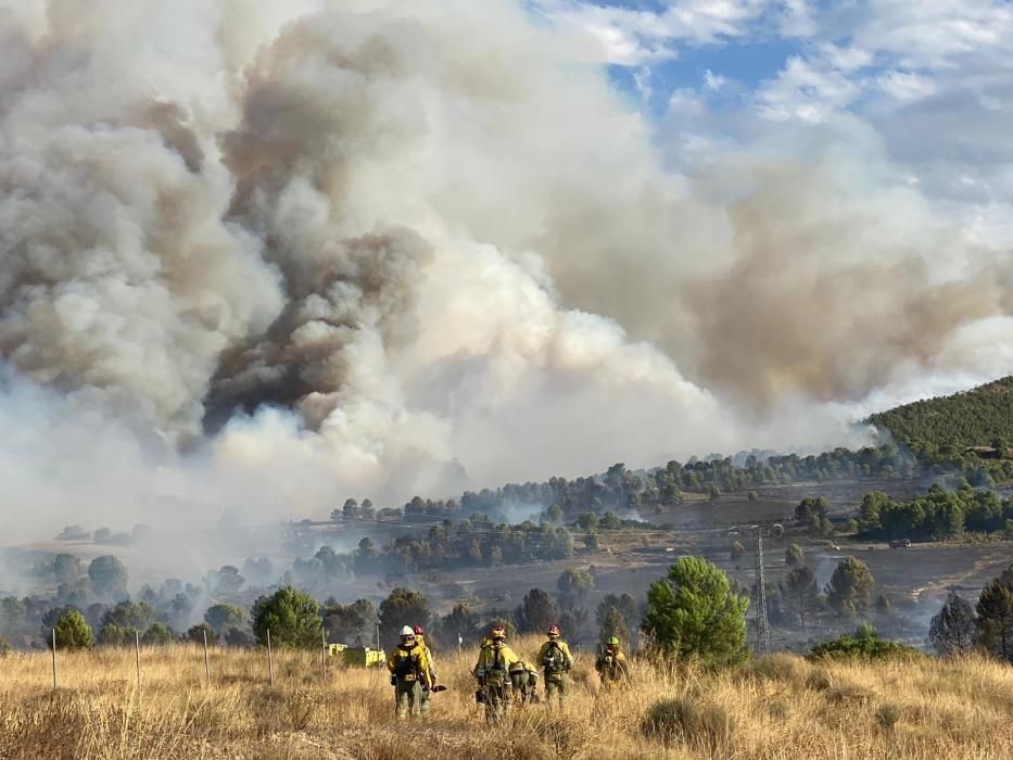 Un incendio en Mula alerta a los bomberos por su c