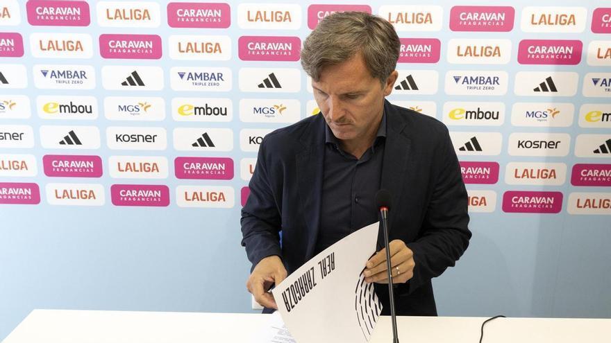 Lalo Arantegui, sobre el mercado del Real Zaragoza: "Vendrán el mismo número de jugadores que salgan"