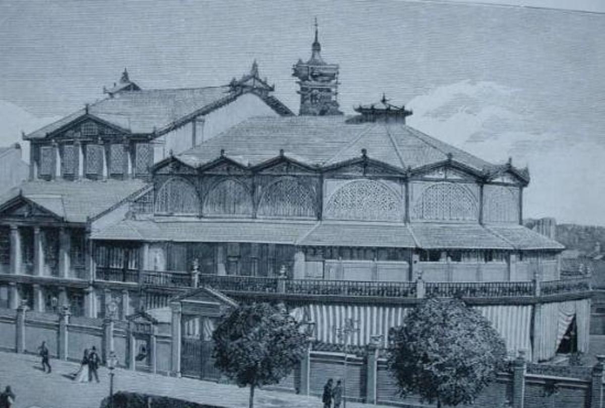 Ilustración del antiguo Teatro Pignatelli de Zaragoza.