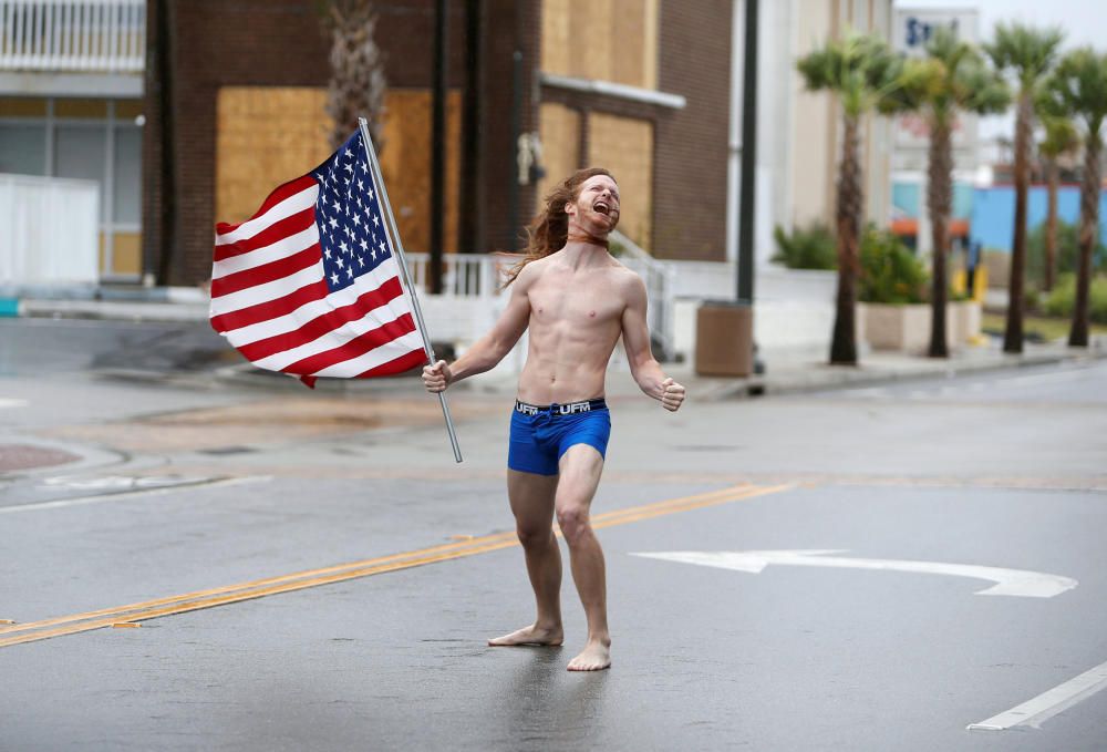 Lane Pittman of Jacksonville, Florida, stands in ...