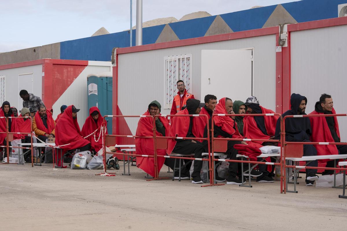 Migrantes llegados a Canarias.
