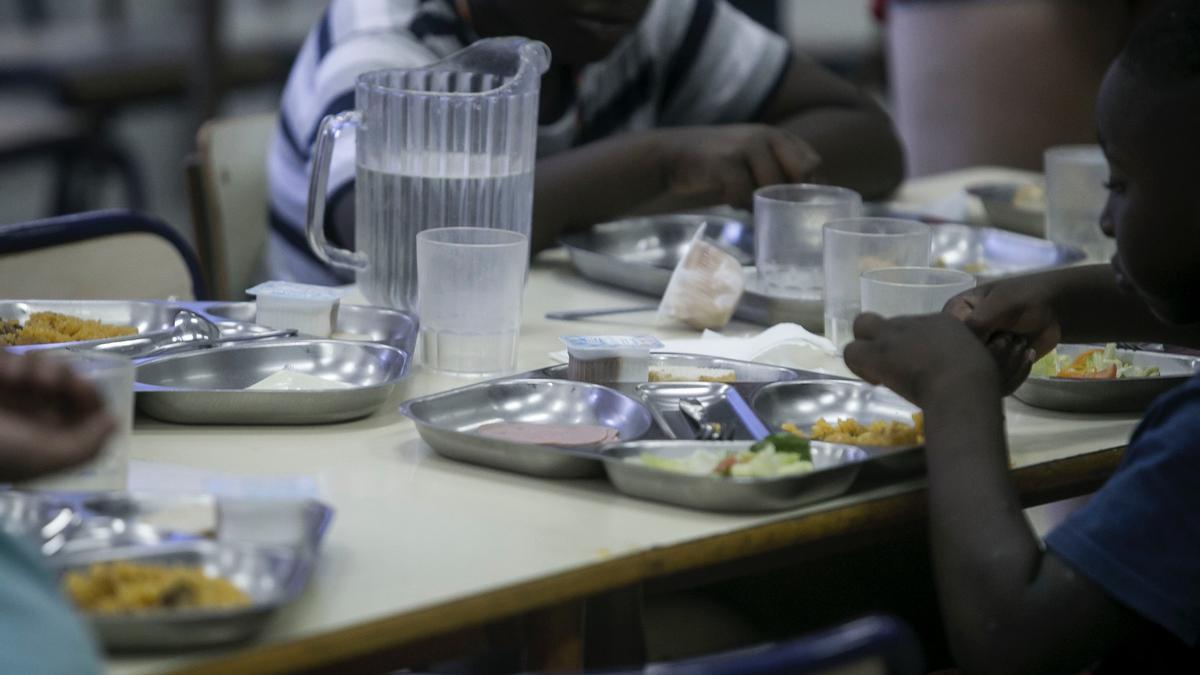 Comedor escolar en el barrio Nou Alacant, en una imagen de archivo