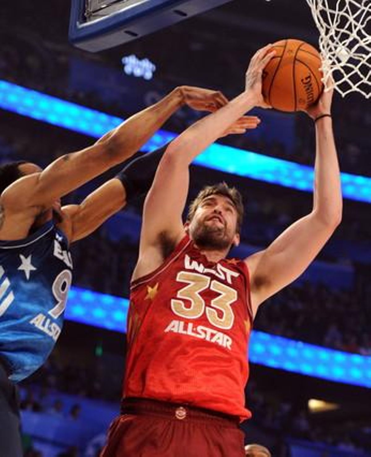 Marc Gasol llança a cistella, durant el Partit de les Estrelles, aquest diumenge, a Orlando. Marc Gasol llança a cistella, durant el Partit de les Estrelles, aquest diumenge, a Orlando.
