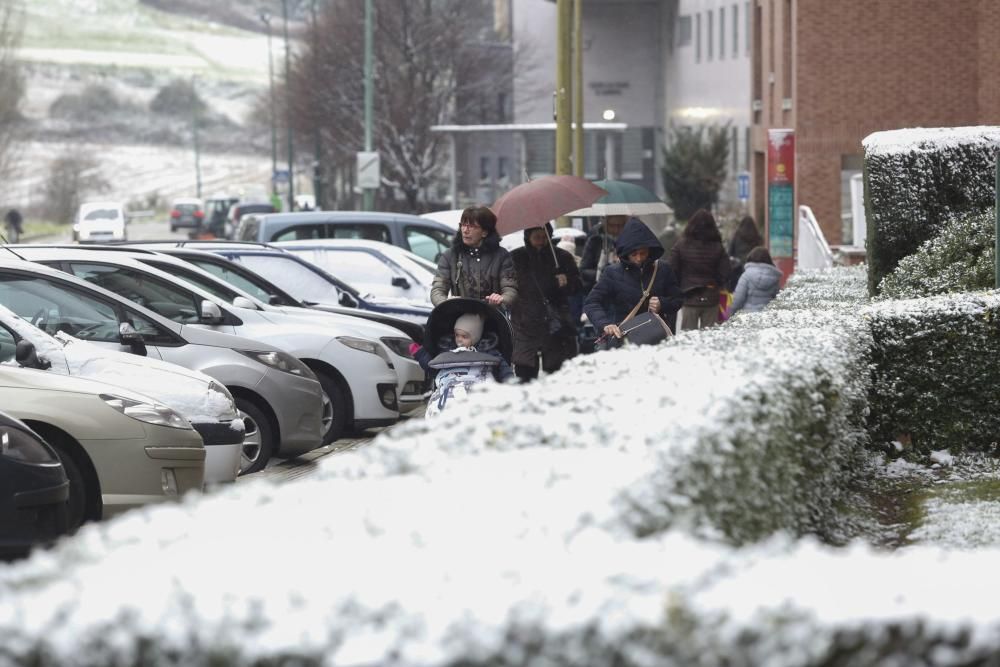 La nevada en la comarca de Avilés