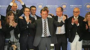 Sandro Rosell, ganador de las elecciones a la presidencia del Barça de 2010