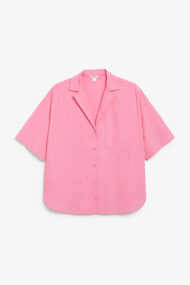La camisa cropped rosa