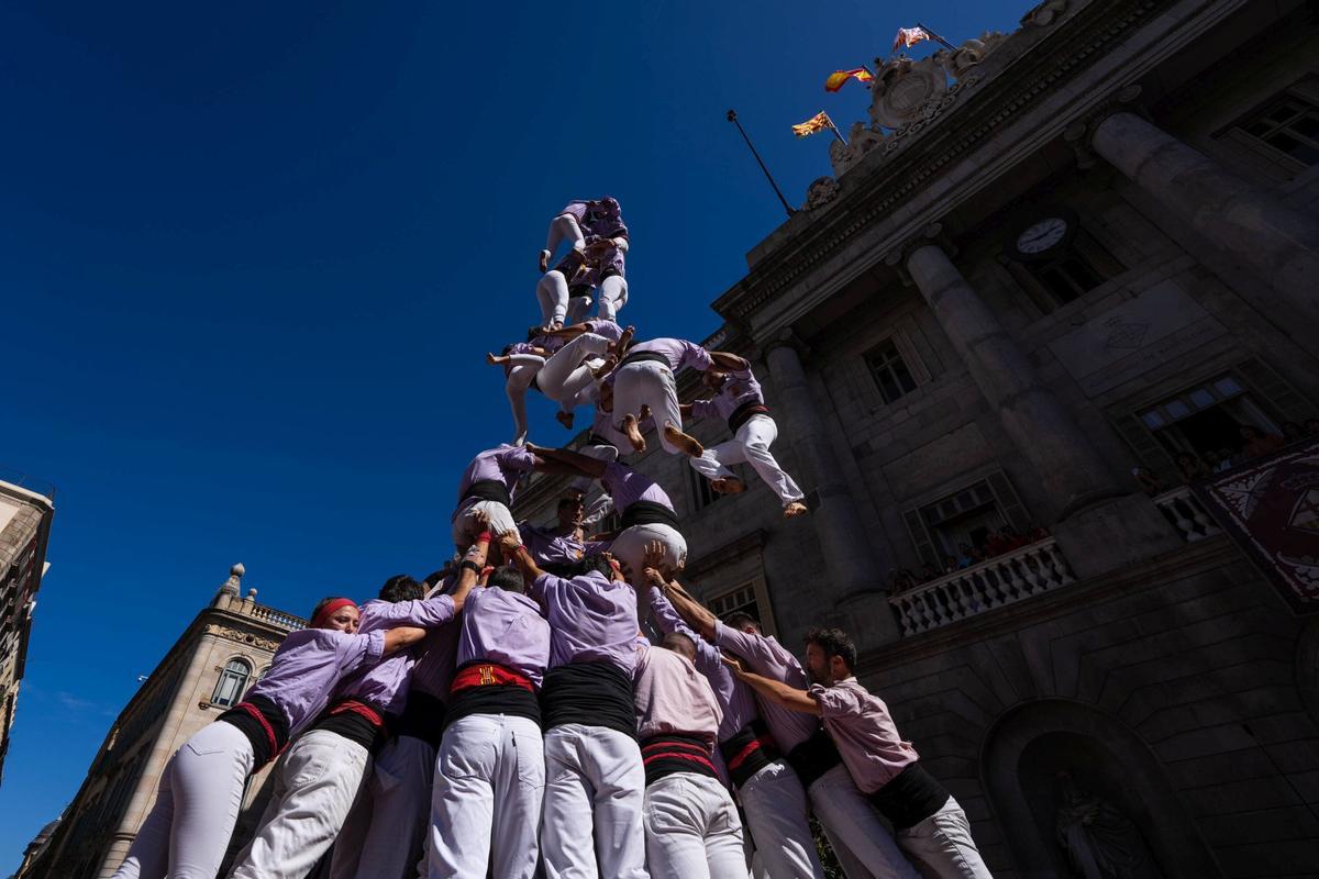 Diada Castellera de la Mercè 2023 con els Castellers de Barcelona, els Minyons de Terrassa y la Colla Joves Xiquets de Valls.