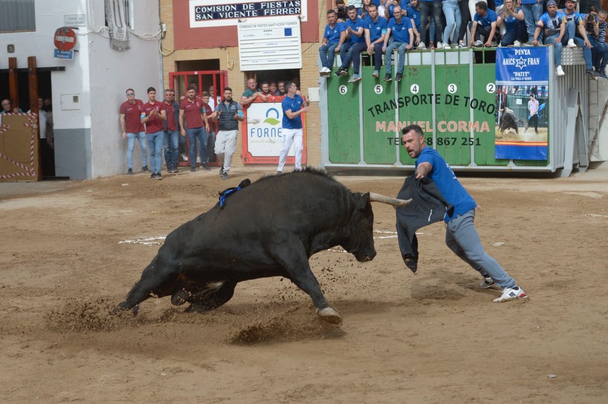 El de Jandilla, adquirido por Amics de Fran Patet, ofreció una salida de ovación en la Vall.