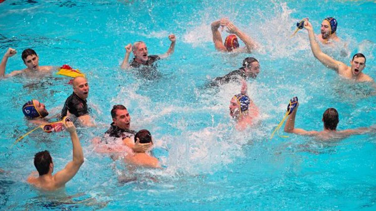 España gana a Croacia en el Europeo de Waterpolo.