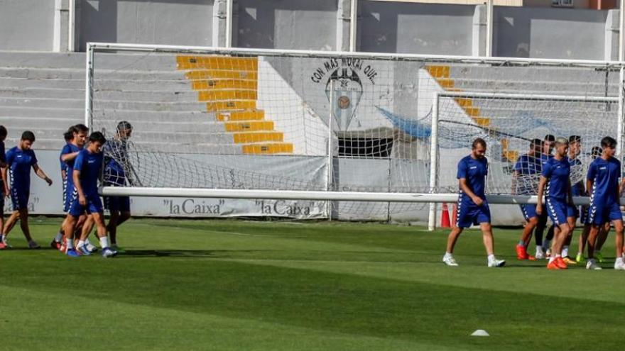 Imagen del entrenamiento del Alcoyano el pasado 23 de julio