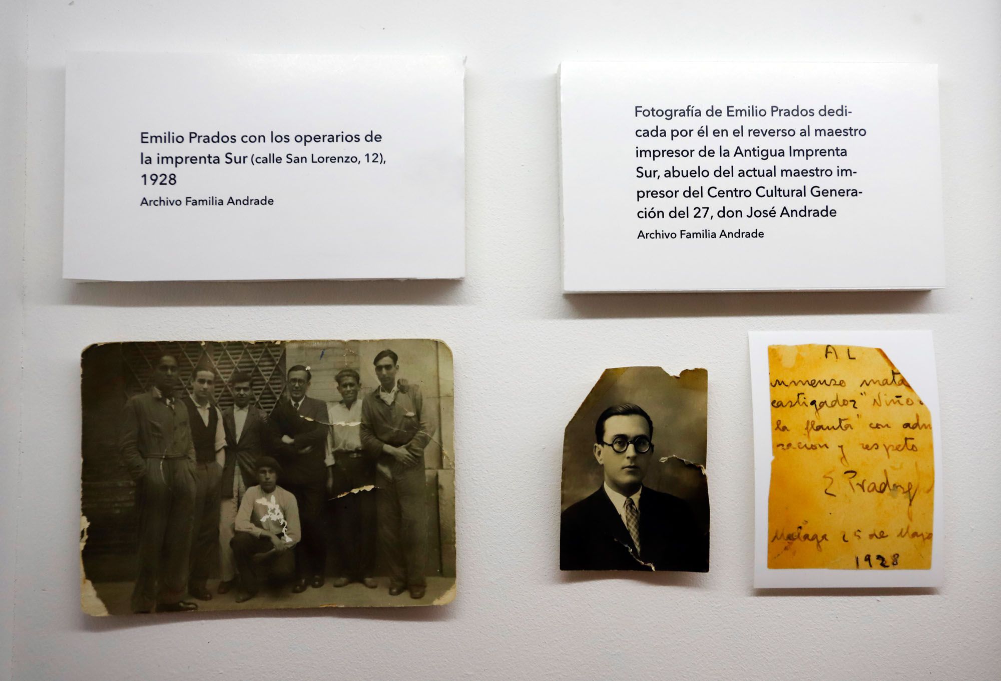 Exposición sobre Emilio Prados en el Centro Cultural de la Fundación Unicaja