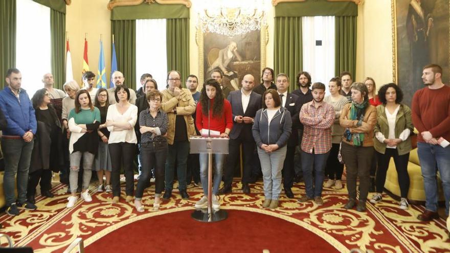 Participantes del Observatorio en la lectura de su manifiesto fundacional.