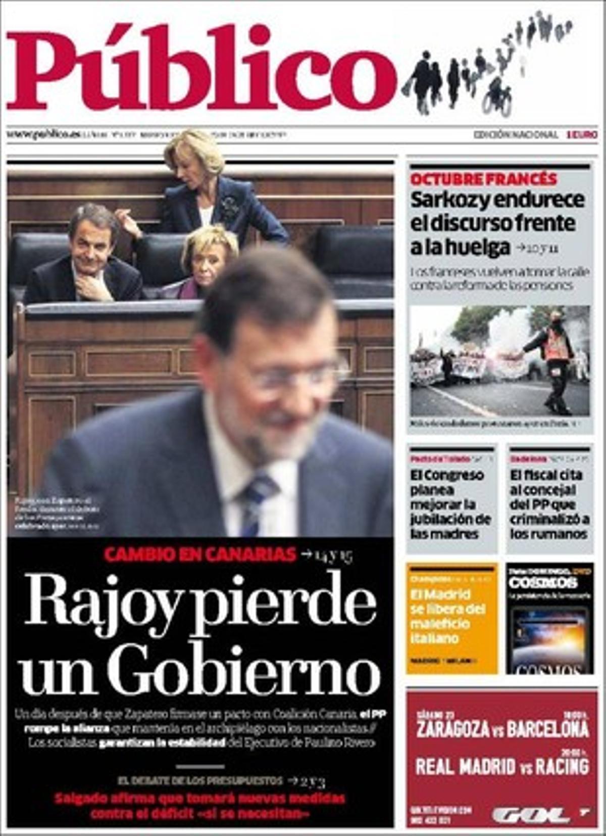 ’Público’ destaca a dins que el jutge del ’cas Gürtel’, Antonio Pedreira, rastreja els comptes de 14 excàrrecs del PP.