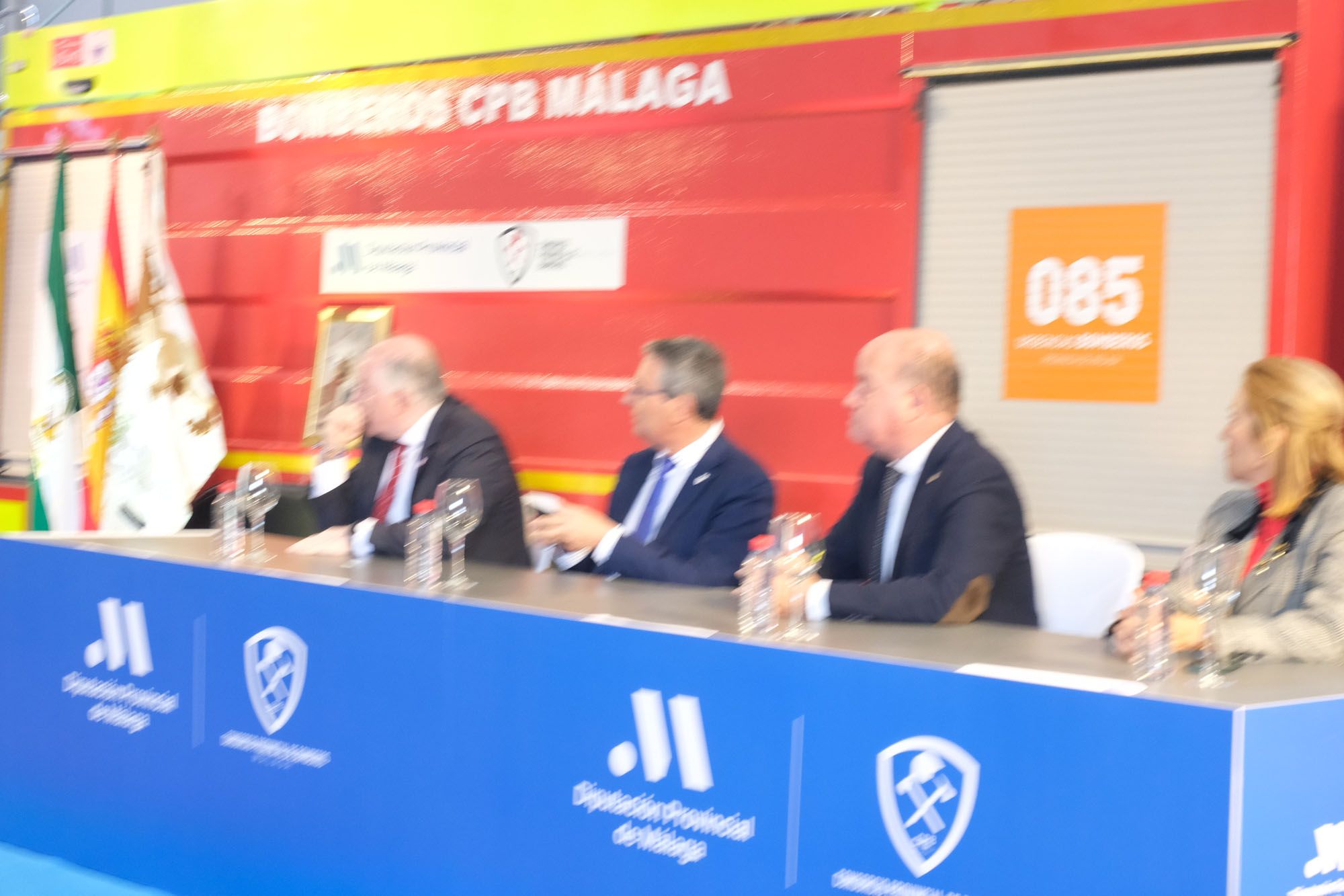 El Consorcio Provincial de Bomberos (CPB) de Málaga celebra el día de su patrón, San Juan de Dios, en el parque de bomberos de Antequera.