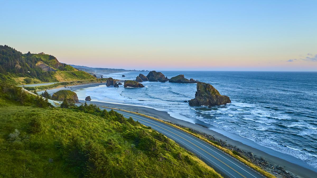 Vista aérea de Gold Beach