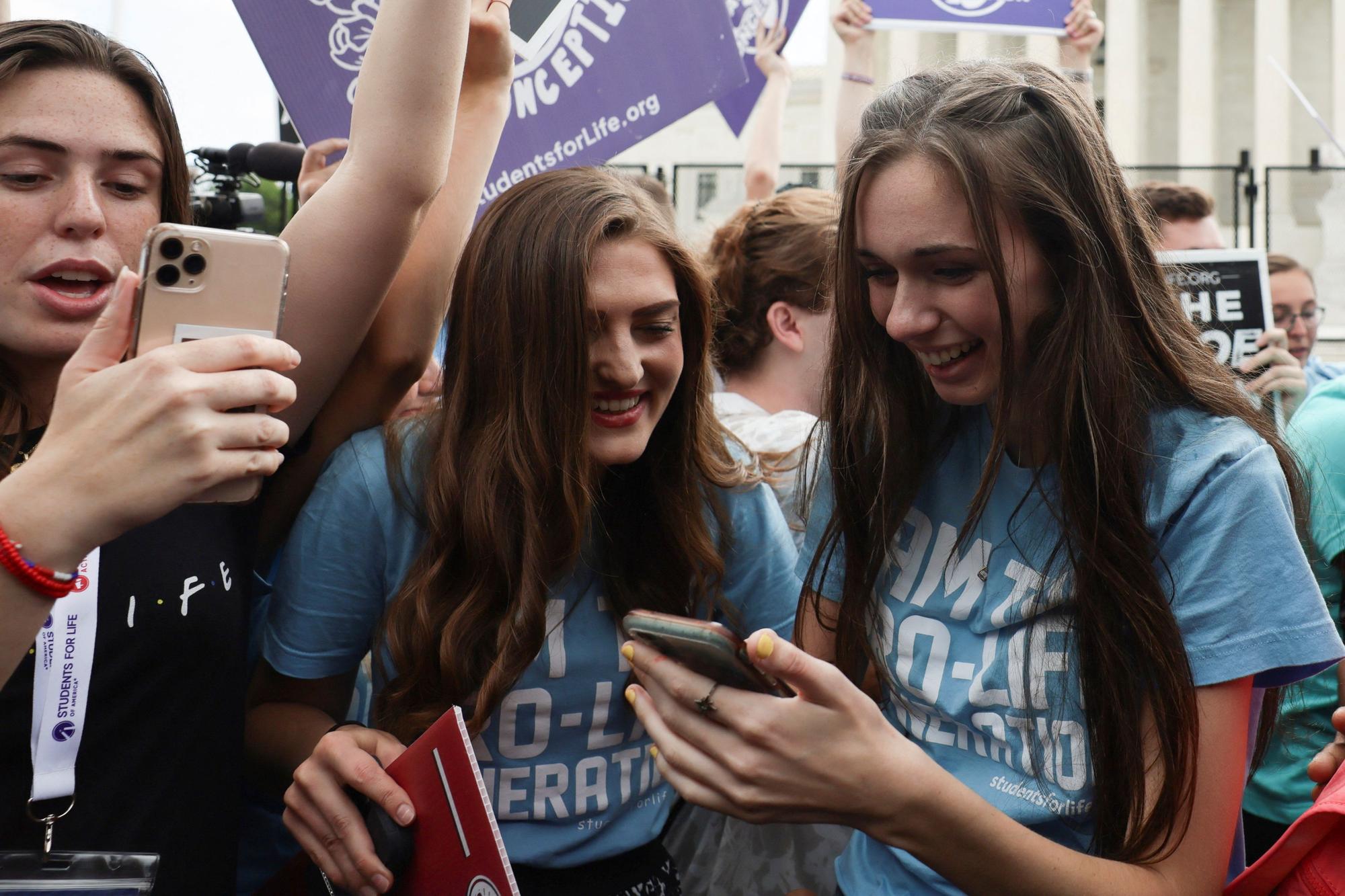 United States Supreme Court overturns the landmark Roe v Wade abortion decision