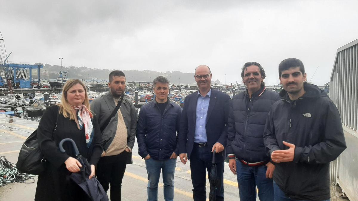 Representantes del BNG y ACB, hoy, tras anunciar su candidatura conjunta.