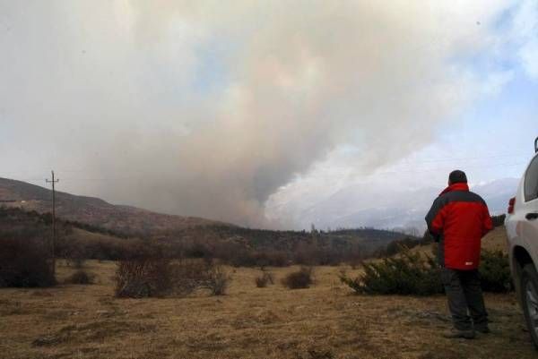 Imágenes del incendio en la Ribagorza