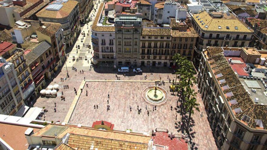 Vista aérea del centro de Málaga.