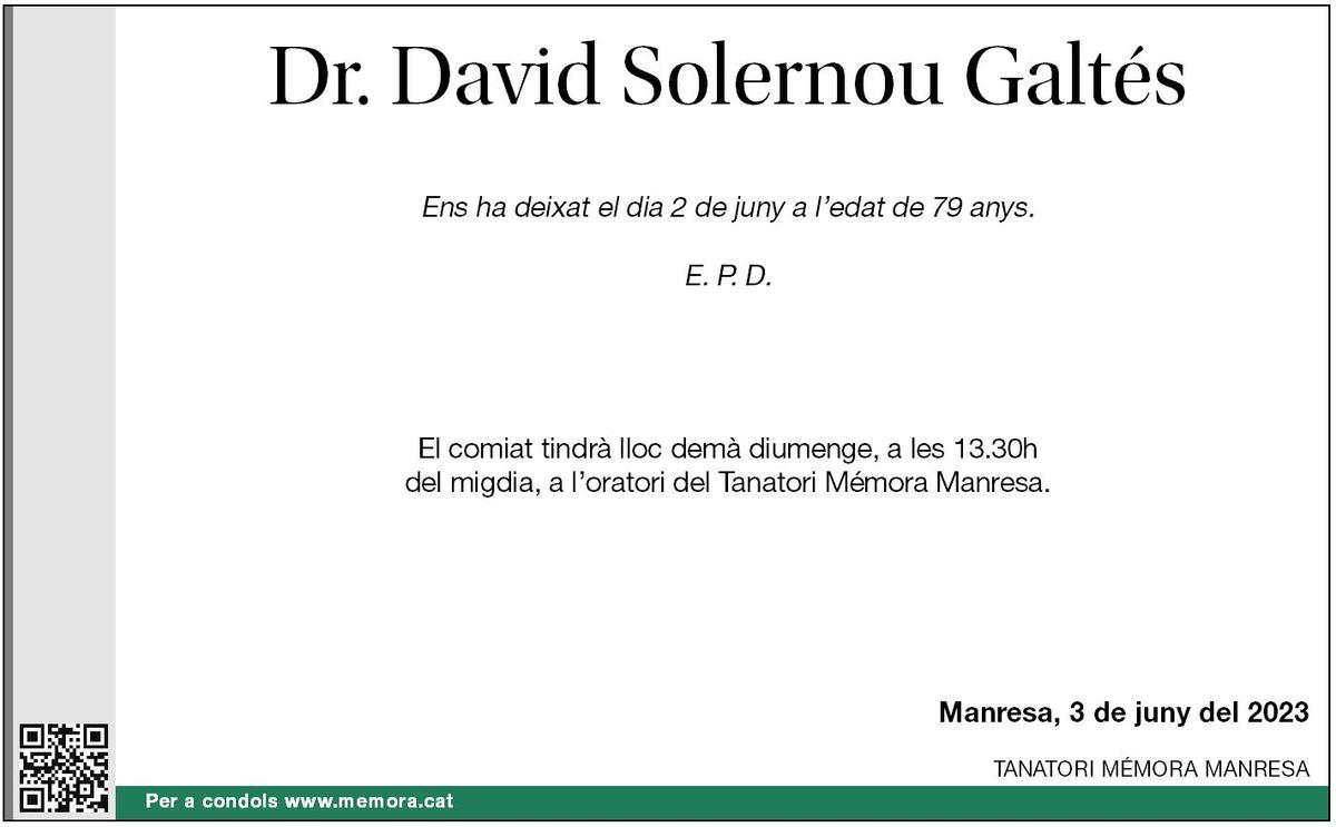 Dr. David Solernou Galtés