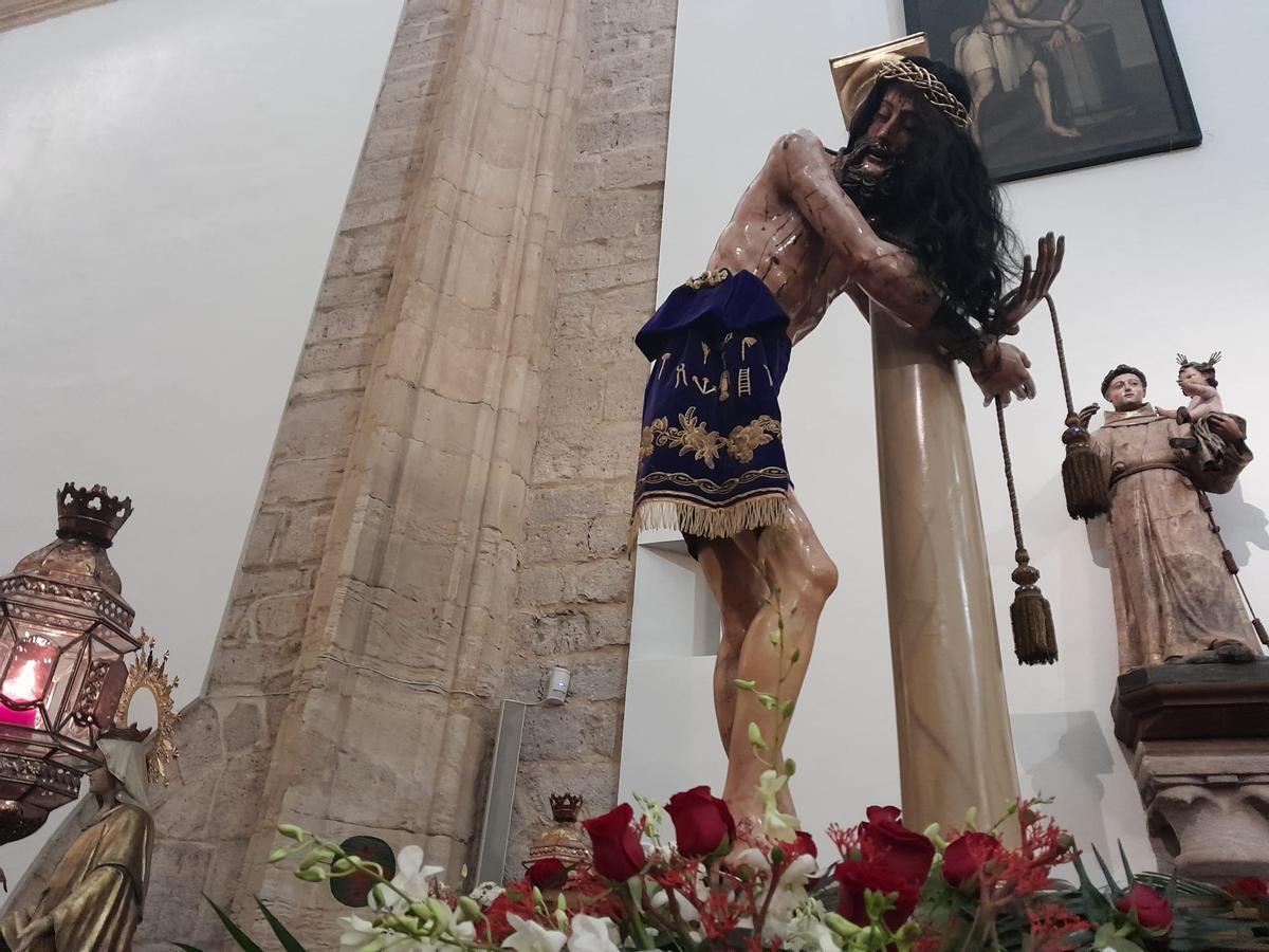 Imagen del Santo Ecce Homo en la iglesia de San Julián de los Caballeros.